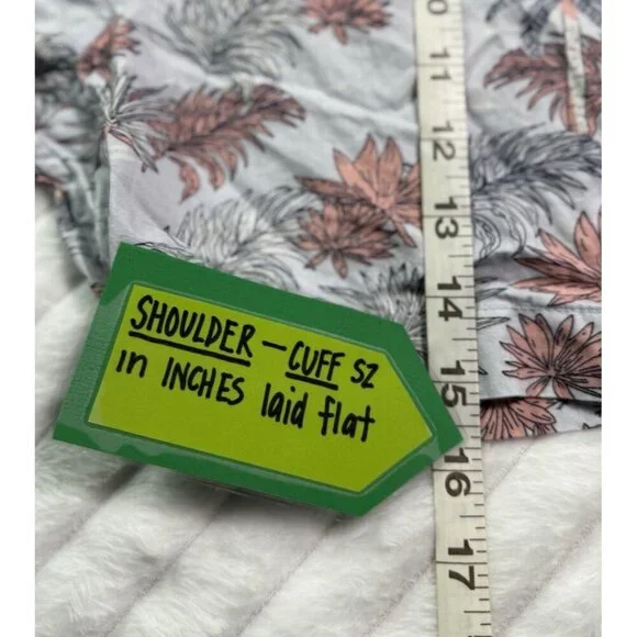 Sunrise Kingdom Vintage Design Hawaiian Palm Print Button Down Light Blue Coral - Picture 5 of 15